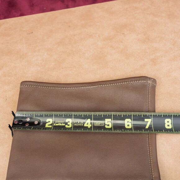 Vince Women Nissa Brown Leather OTK Zip Low Heel Fashion Boots sz 8US EUR 38 - Picture 6 of 10